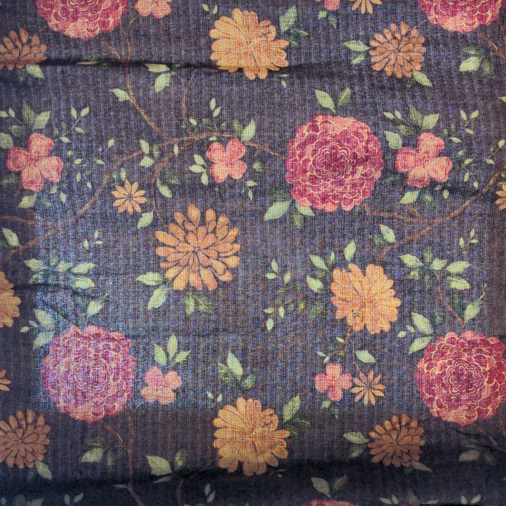 Pier 1 Drapes Three Floral Curtain Panels Tab Loops